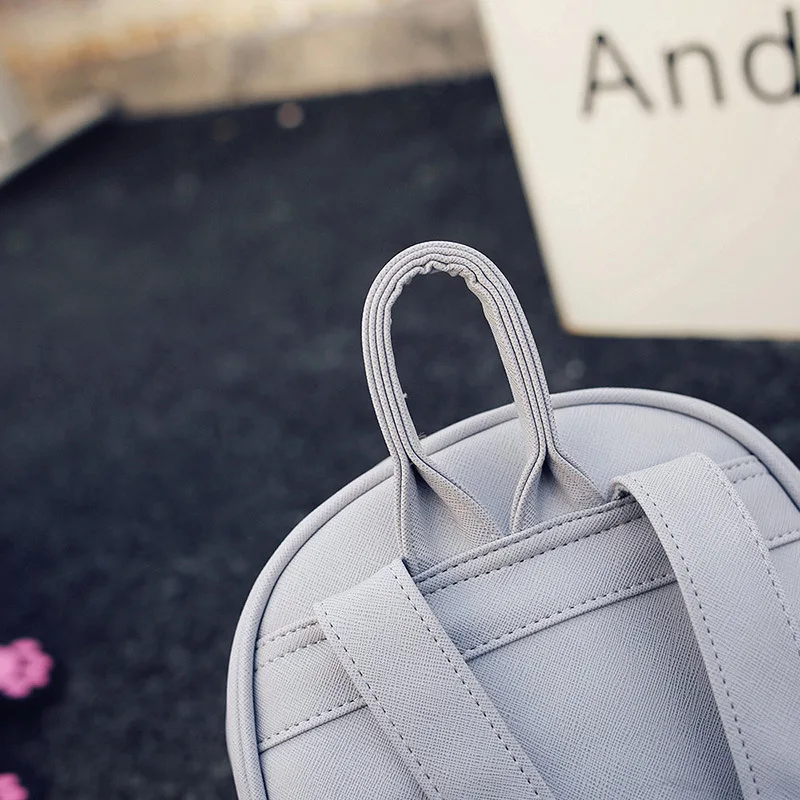 Flyone Горячая искусственная кожа Мода милый кот рюкзак черный элегантный дизайн