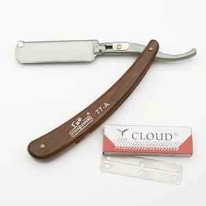 77-A Парикмахерская Бритва для стрижки волос тональный нож высокое качество, Сменное лезвие бритва двойное лезвие + 10 лезвий