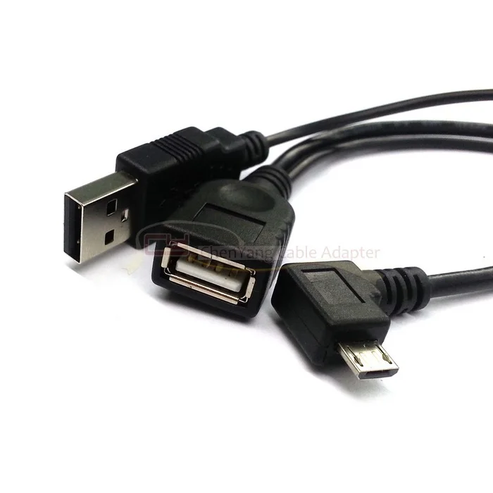 100 шт ЛЕВЫЙ угловой 90d микро USB OTG кабель с питания для i9500 N7100 NOTE3 N9000 бесплатная
