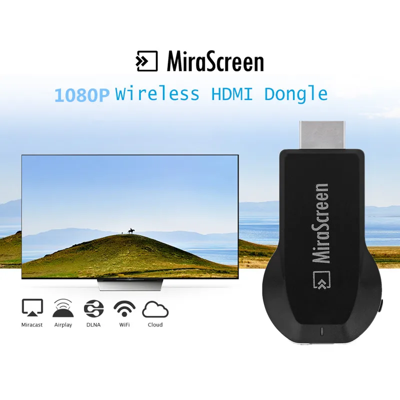 Mirascreen OTA tv Stick Android Smart Dongle Full HD 1080P беспроводной видео приемник MX DLNA Airplay WiFi дисплей