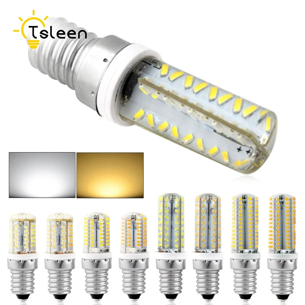 TSLEEN SMD3014 12V Mini G9 G4 Светодиодная лампа E14 B15 E12 светодиодная хрустальная люстра 220V