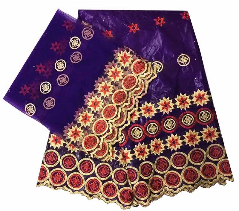 

embroidered bazin riche getzner 2019 new african fabric royal blue bazin riche fabric match tulle lace set for wedding dress