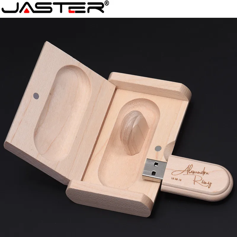 USB 2 0 (1 шт. бесплатный логотип) Деревянный usb + флип-бокс флеш-накопитель карта