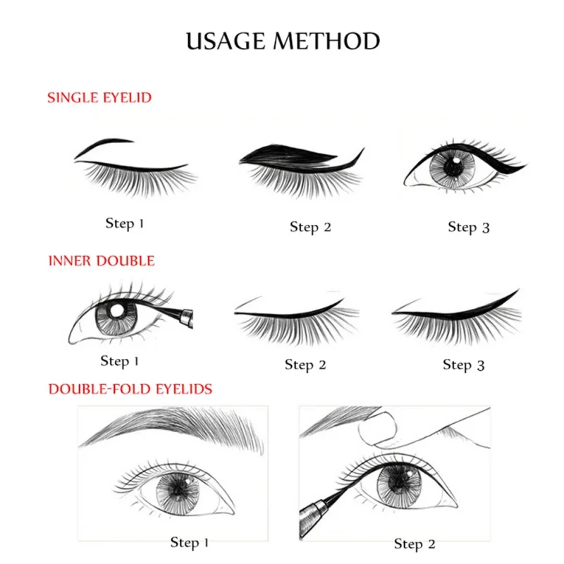 Жидкая подводка для глаз 4 цветов яркий цвет Водостойкая Подводка карандаш
