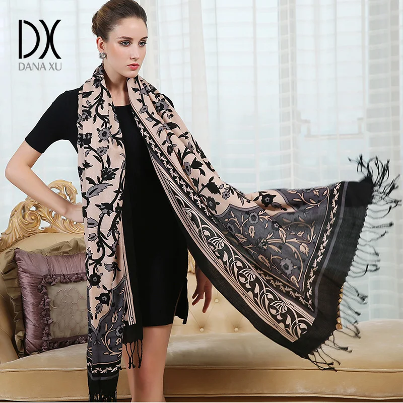 Женский шерстяной шарф в клетку Desigual толстый большой испанском стиле шарф-шаль