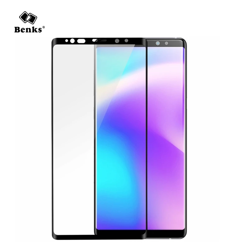 Black Для samsung Galaxy Note 9, закаленное стекло,, BENKS, для Galaxy Note9, защита экрана, 3D изогнутая Защитная пленка для ЖК-экрана, защита - Цвет: Black