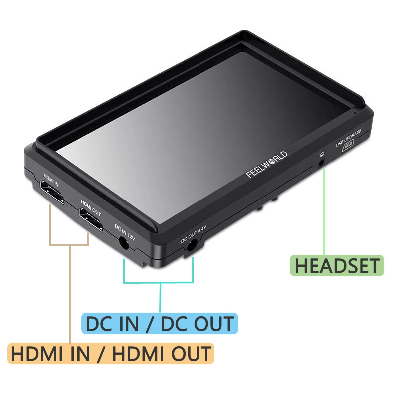 FEELWORLD FW568 5.5 inch 4K On Camera Field DSLR Monitor Small Full HD 1920x1080 IPS Video Focus Assist HDMI Include Tilt Arm |