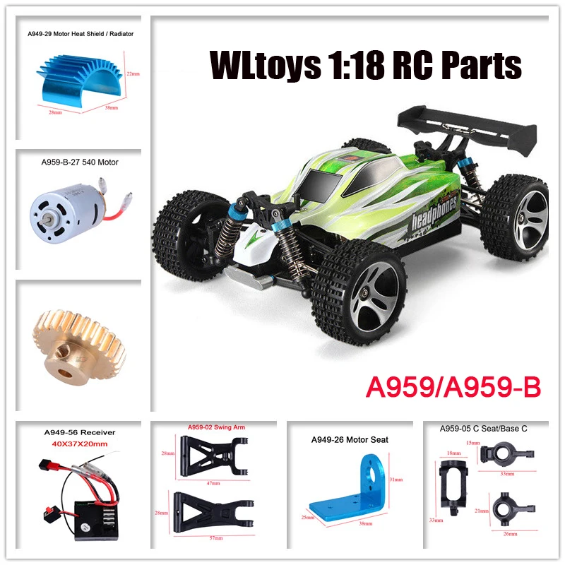 Оригинальный WLtoys 1:18 RC автомобиль запасные Запчасти A959 B/A969 B аксессуары