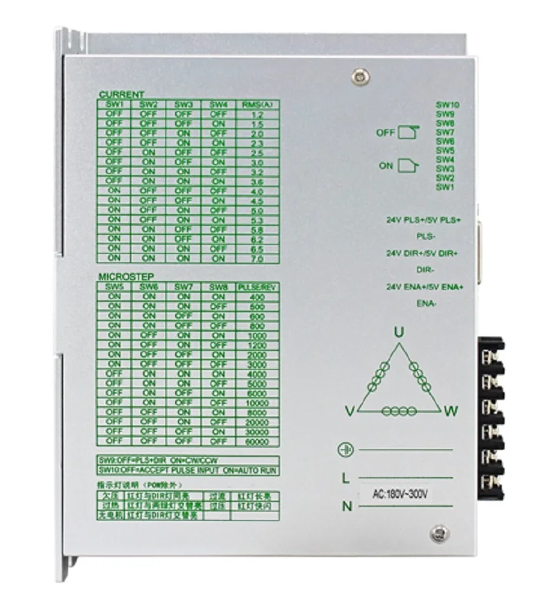 Трехфазный Гибридный Драйвер шагового двигателя NEMA42 NEMA51 DSP AC110V 220V 7A LC3722A|stepper motor