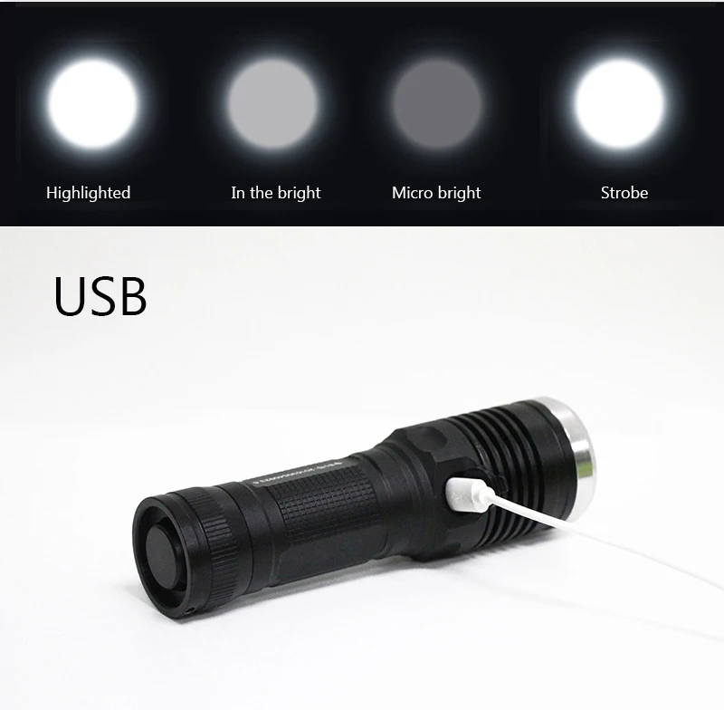 Светодиодный фонарик 18650 26650 фонарик USB зарядка torcia CREE XML L2 фонарь Водонепроницаемый фонарик перезаряжаемый Кемпинг Охота