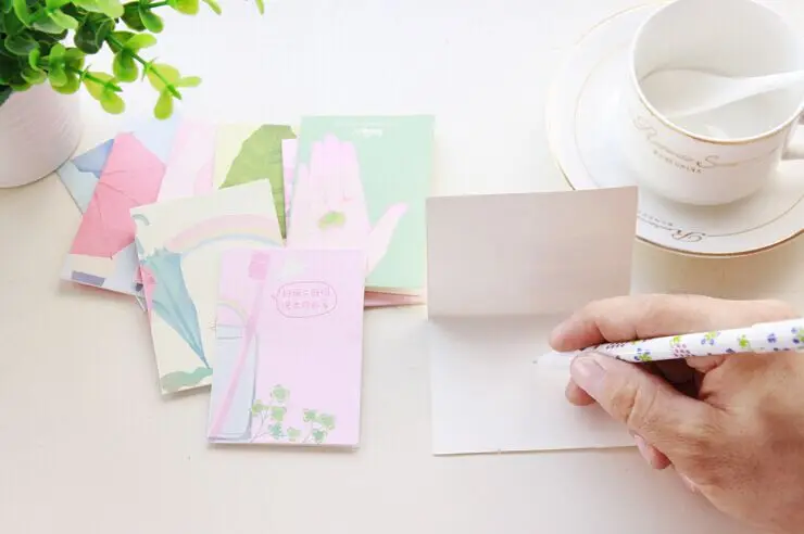 5 шт./лот 9*6 см DIY Мини kawaii мультфильм конверт с поздравительной открыткой