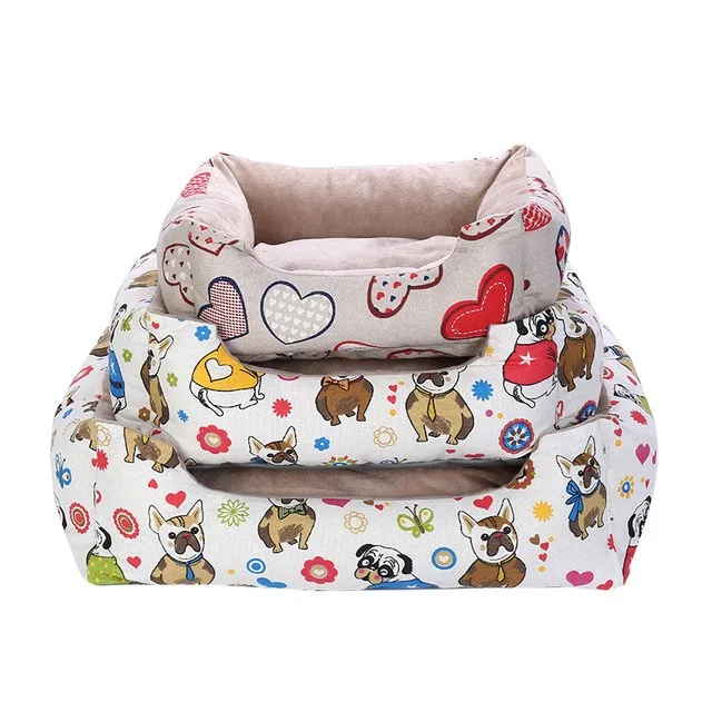 

fashionable Pet Bed For Small Middle Dog Soft Cat Bed Dogs BedsNest Winter Warm Dog House kennel Cushion Puppy Kitten Mat