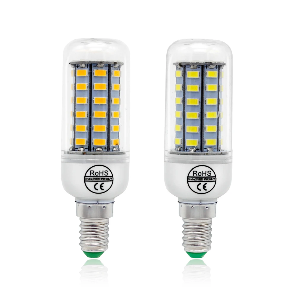 Светодиодная лампа SMD 5730 E27 E14 B22 G9 GU10 люстра прожектор 24 36 48 56 69 72 светодиода для