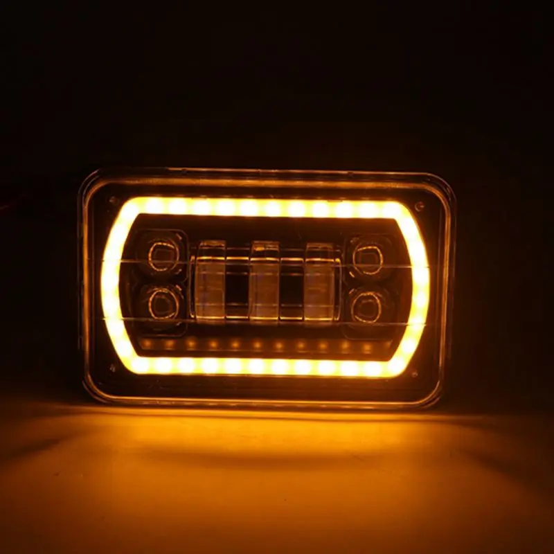 Светодиодные фары TNOOG 4x6 Halo замена прямоугольной формы с DRL янтарным поворотным