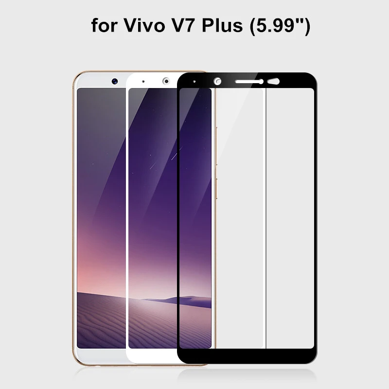 2 шт. полное покрытие закаленное стекло для Vivo V7 Plus Защитная пленка Y79