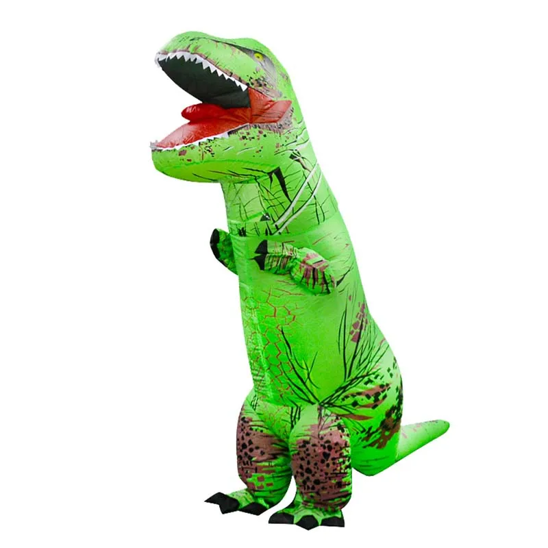 Надувной костюм динозавра взрослый гигантский Юрский T Rex для Хэллоуина|costume