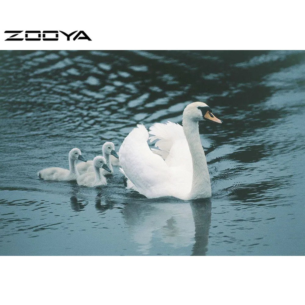 Алмазная картина ZOOYA DIY алмазная вышивка в виде животных крестиком стразы круглая