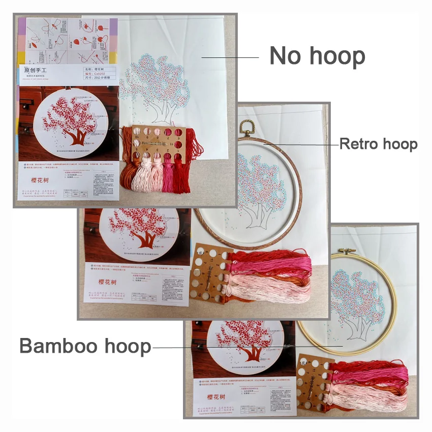 Simple Design 3D DIY Flower Daisy Printed Embroidery Kits Plant Handmade Needlework Hoop Cross Stitching for Beginner Art Craft | Дом и сад