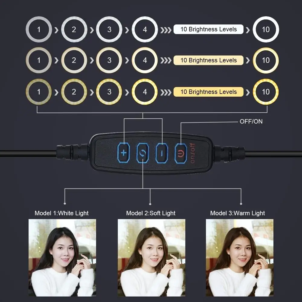 

PULUZ Selfie Ring Light Photography Led Rim Of Lamp With Mobile Holder Support Tripod Stand Ringlight For Live Video Streaming