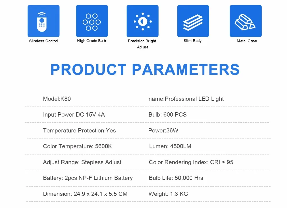 3 шт. в упаковке, Dimmable Pixel K80 2,4G, беспроводная передача, светодиодный свет, осветительная панель со встроенным ресивером для студии YouTube