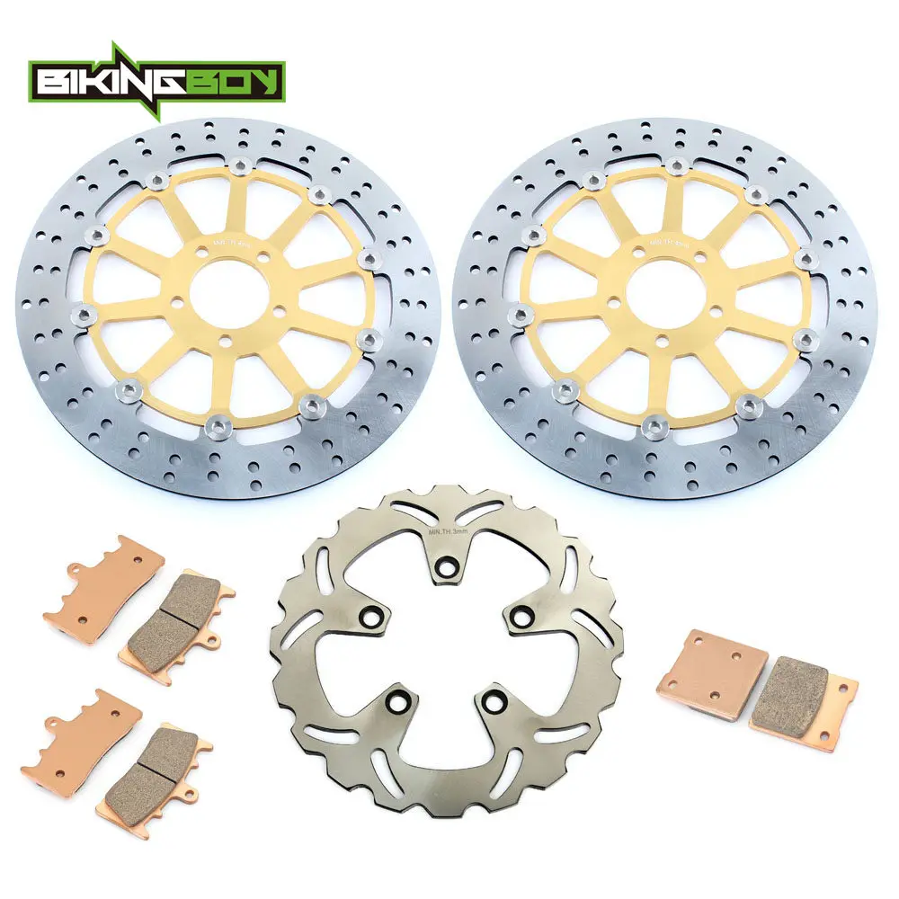 BIKINGBOY for Kawasaki ZX9R 1996 1997 Ninja ZX-9R ZX9-R 96 97 ZX900 B3 B4 Front Rear Brake Discs Rotors Disks Pads Motorcycle | Автомобили