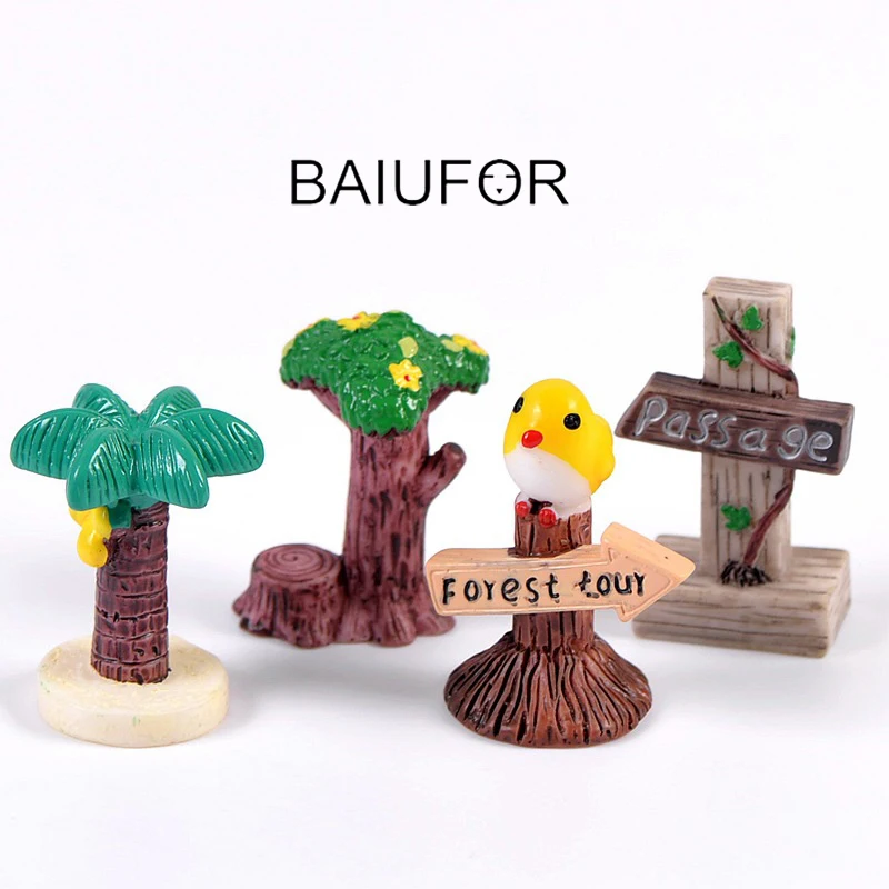 BAIUFOR серия для отдыха на песчаном пляже статуэтки и искусственное дерево зонт от