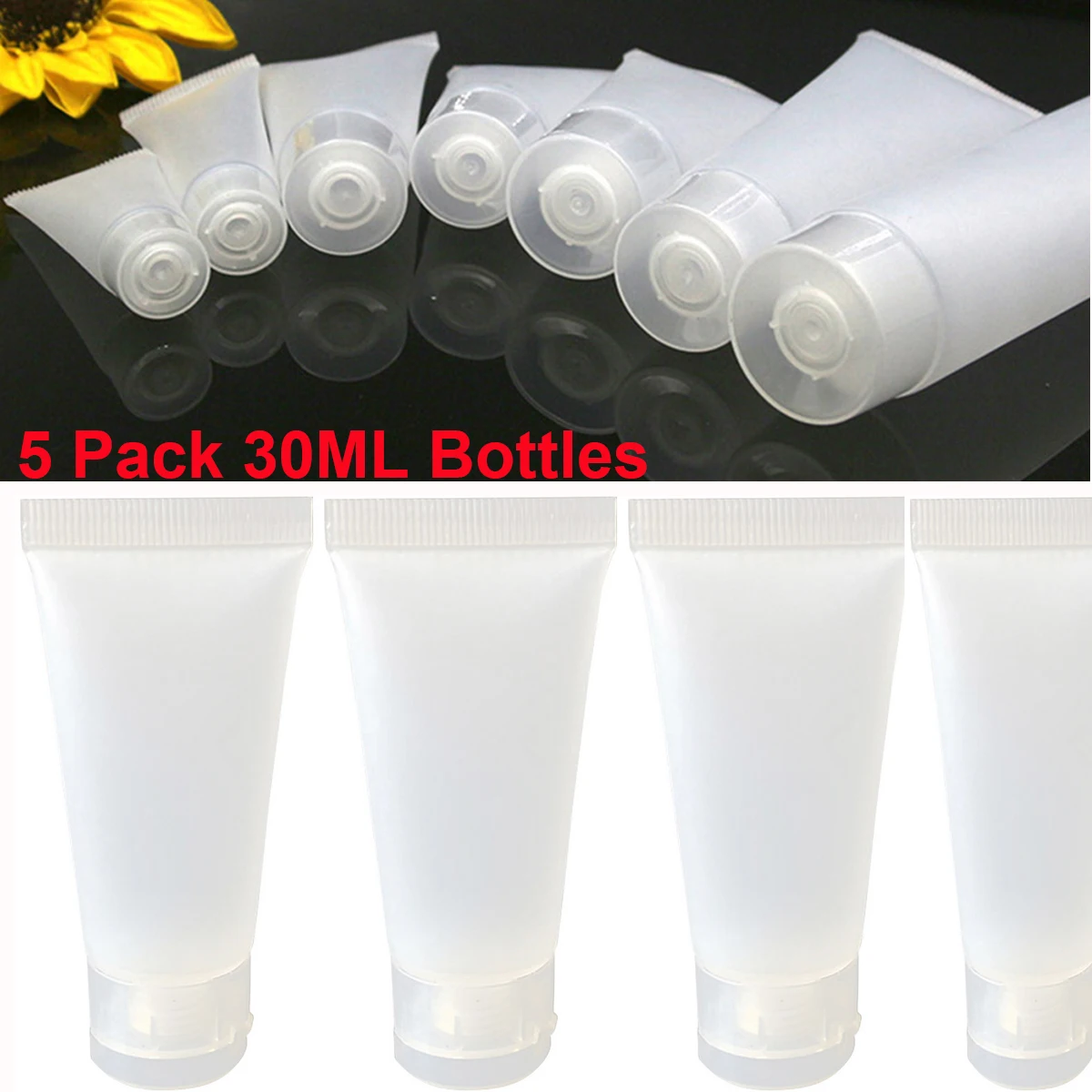 5 шт. 30 мл многоразовая бутылка матовая ПВХ и ПП для выдавливания контейнер