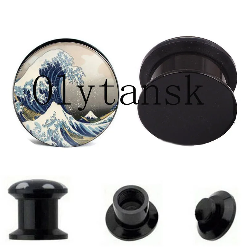 Акриловые расширители для ушей 2 шт. винты подходят затычек тоннелей с большой