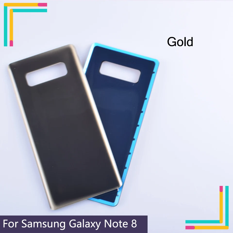 50 шт./лот для Samsung Galaxy Note 8 Note8 N950 N950F Корпус Крышка батарейного отсека задняя крышка