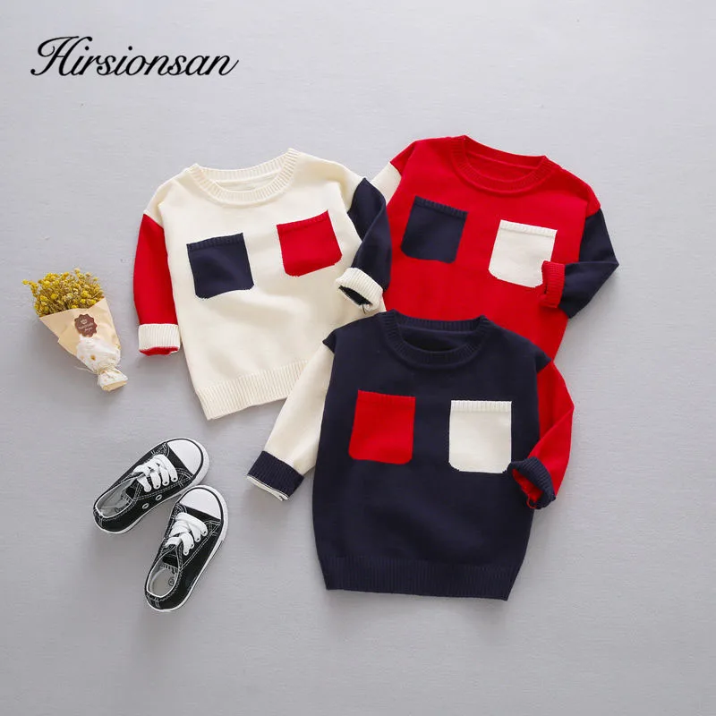 Детский свитер Новинка 2017 года Демисезонный детская одежда с круглым вырезом