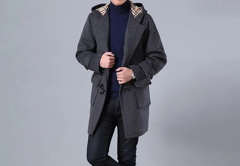 S-4XL, хит, весенние мужские новые модные длинные наряды для подиума, шерстяное пальто, плащ, Свободное пальто