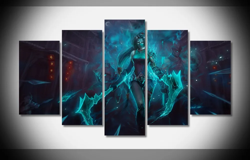 Напечатанный на холсте плакат League of Legends художественные принты в рамке натянутая
