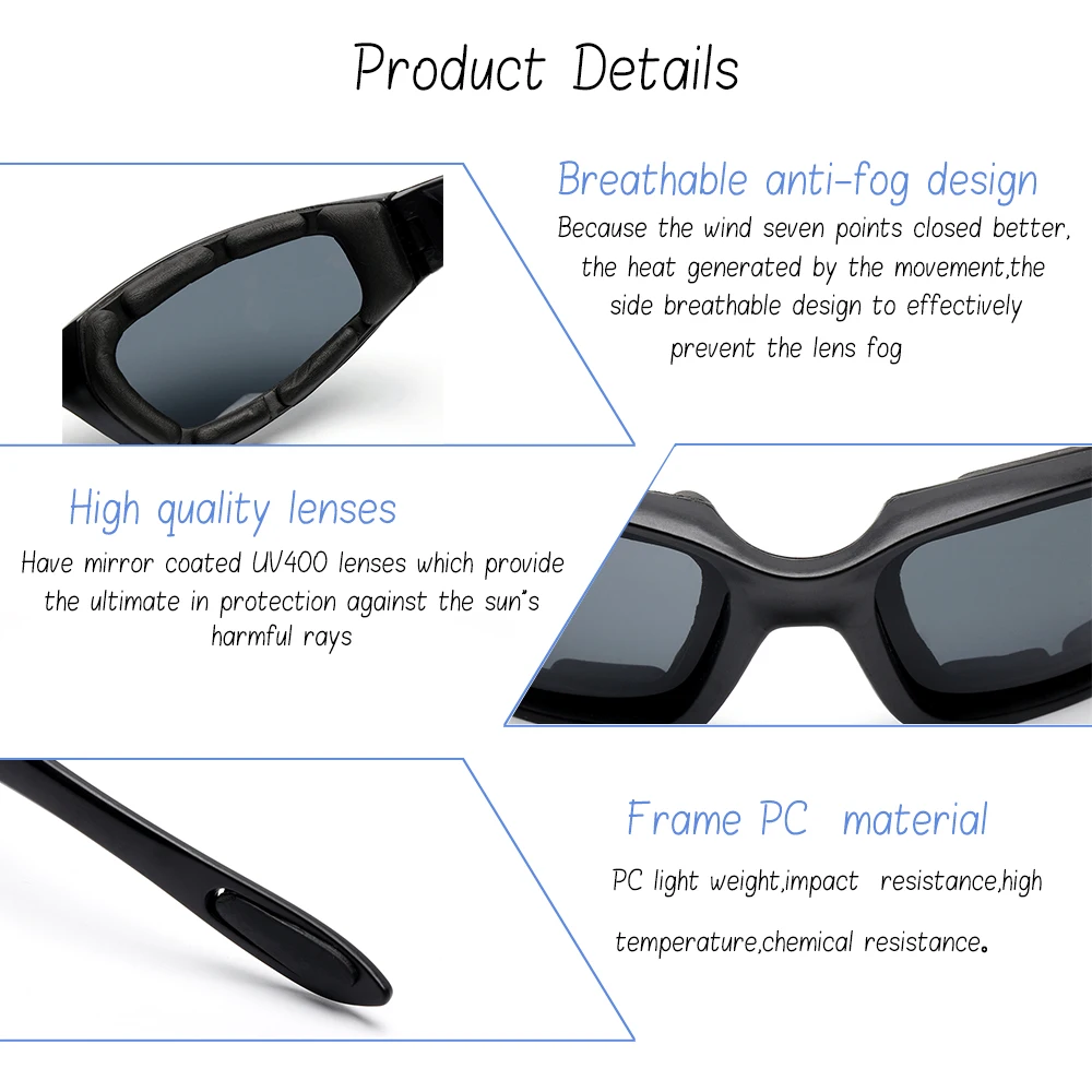 Очки для езды на мотоцикле ветрозащитные мягкие удобные аксессуары и запчасти