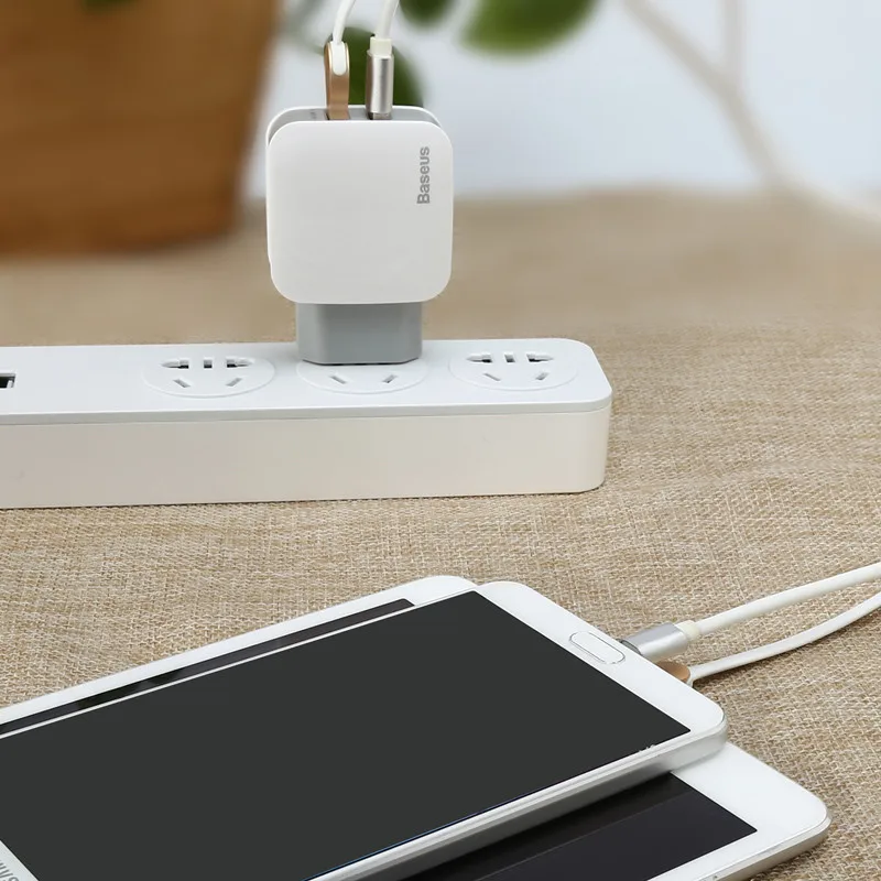 BASEUS оригинальный Dual USB Зарядное устройство 2.4a Быстрый путешествия адаптер ЕС