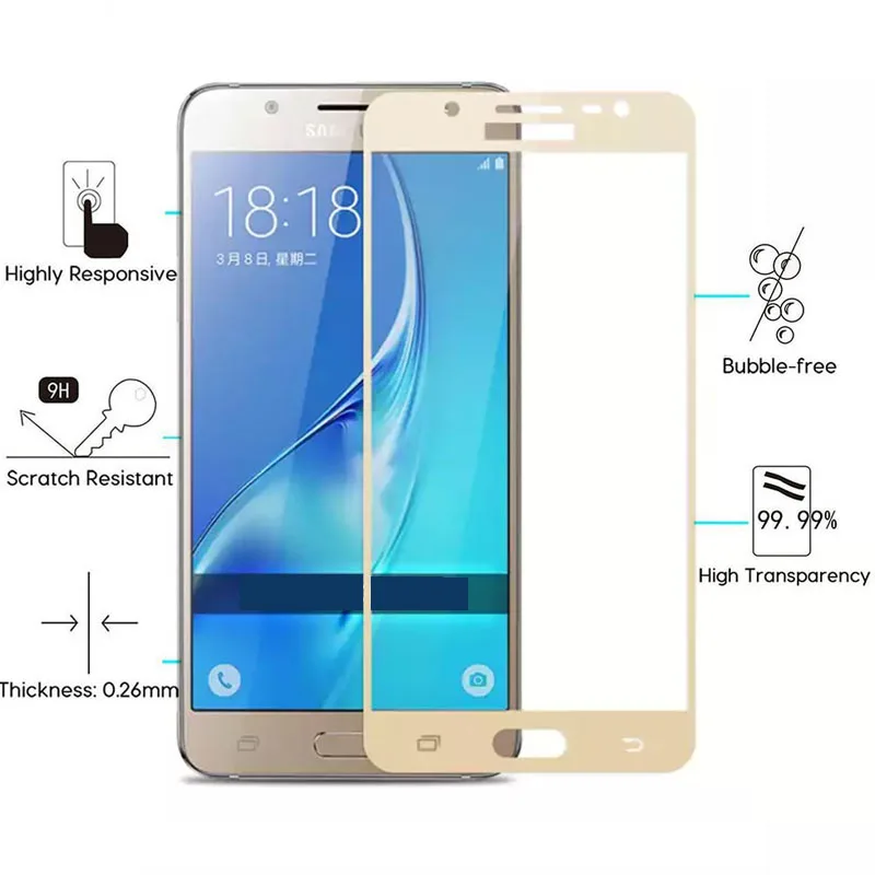 Защитное стекло для Samsung J1 2016 6 J3 J5 J7 J 1 3 5 7 закаленное Защита экрана на Galaxy 1j 3j 5j 7j