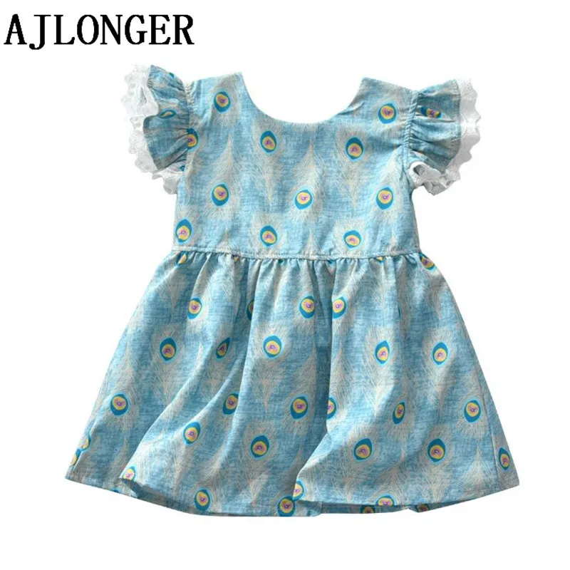 

AJLONGER Girls Dress New Spring Summer Lace Dress Children's Clothing Fashion Dresses Princes Girl Dress