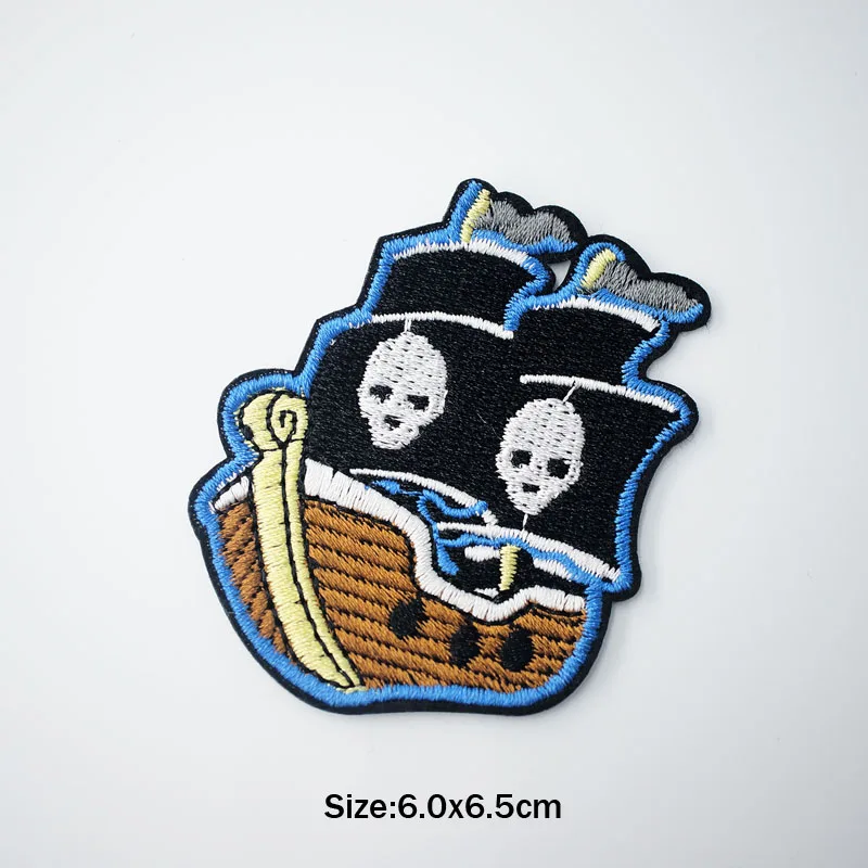 Пиратский Джелли Роджер с вышивкой утюгом вышивка нашивкой тканый трикотаж для