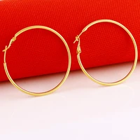 circle earrings yellow gold filled large hoop earrings smooth style