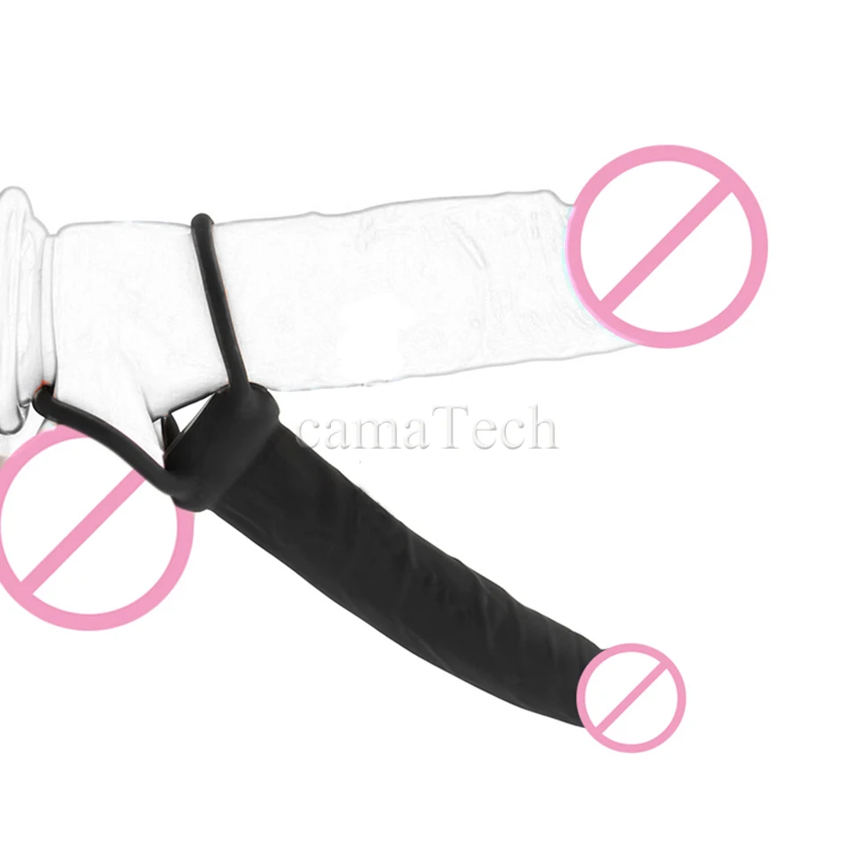 Силиконовые фаллоимитаторы camaTech с двойным проникновением ремешком на пенис 5