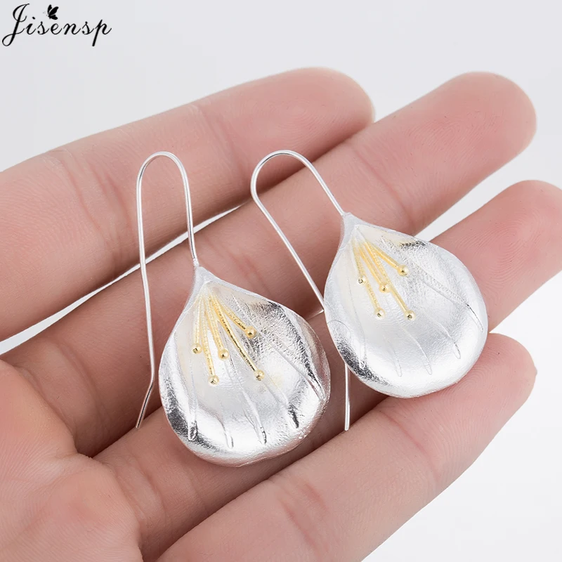Jisensp модная индивидуальность Bijoux элегантные большие цветочные серьги пирсинг