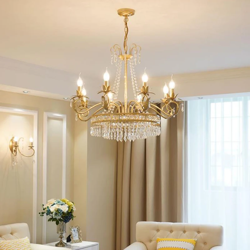 Классическая железная люстра винтажный подвесной светильник в виде лотоса