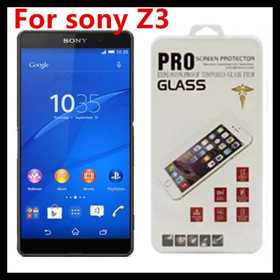 500 шт. Премиум 0 3 мм 9H 2.5D Закаленное стекло Защита экрана для Sony Xperia Z3 D6653 D6603