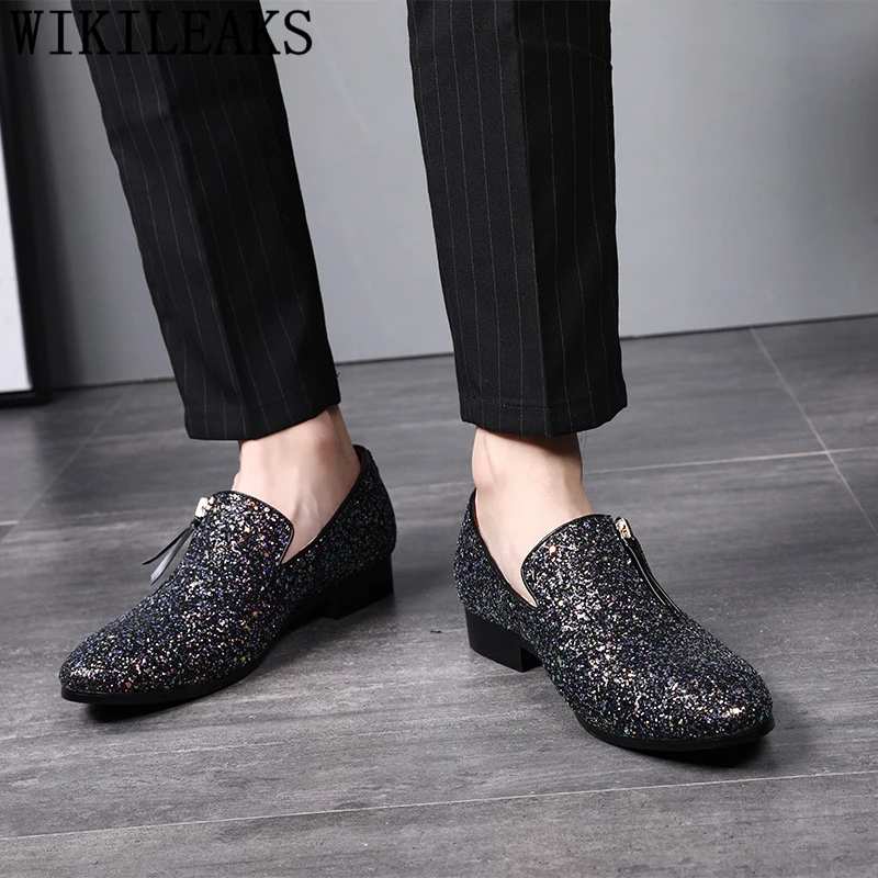 Лоферы Мужские туфли для вечеринок Свадебные Мужская модельная обувь Sepatu