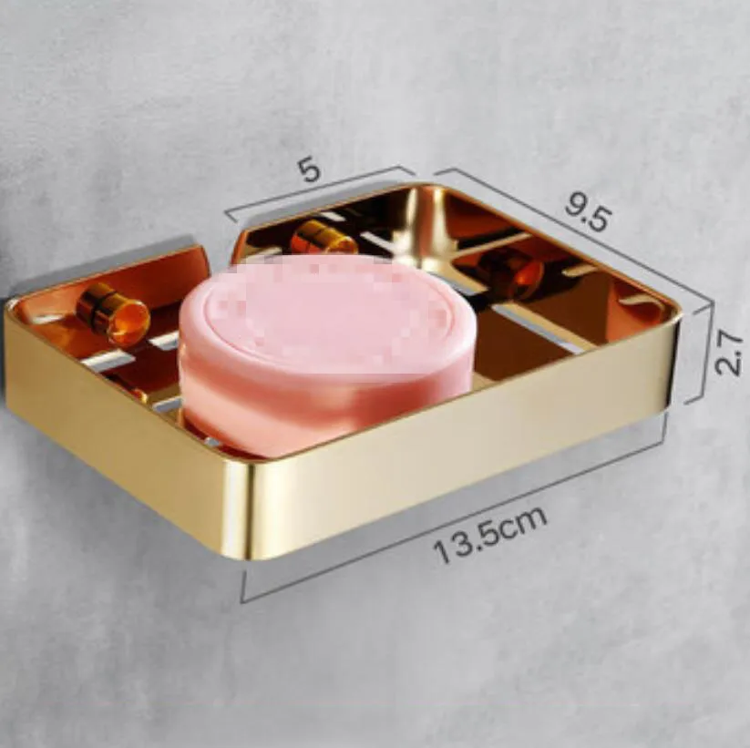 SMT257-S-Gold 8 цветов, 304 нержавеющая сталь, современные аксессуары для ванной комнаты, мыльница, чехол для мыла - Цвет: SMT257-S-Gold