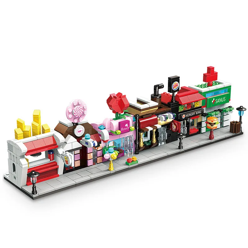 Игрушки для детей 3D мини город улица розничный магазин Макдональд кафе набор
