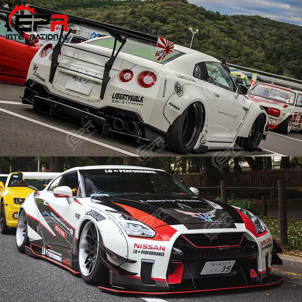 Для Nissan Skyline GTR R35 комплект с широким корпусом 2018 тюнинг PP полный деталей бампер