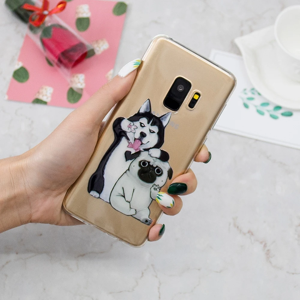 For SAMSUNG GALAXY S8 S9 Note 9 J3 J5 J7 2017 J4 J6 J8 A8 Star A6 Plus 2018 Cartoon Printing Clear Soft Silicone TPU Case Cover |