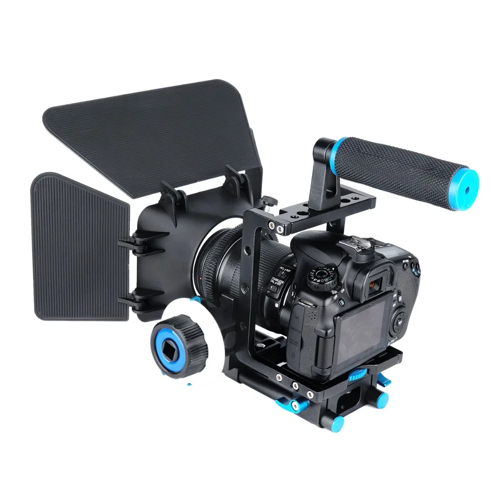 Алюминиевый сплав ручной DSLR Camerea клетка Rig Фотографическая камера Низкая съемка оборудование ручка для Canon Nikon sony камера клетка