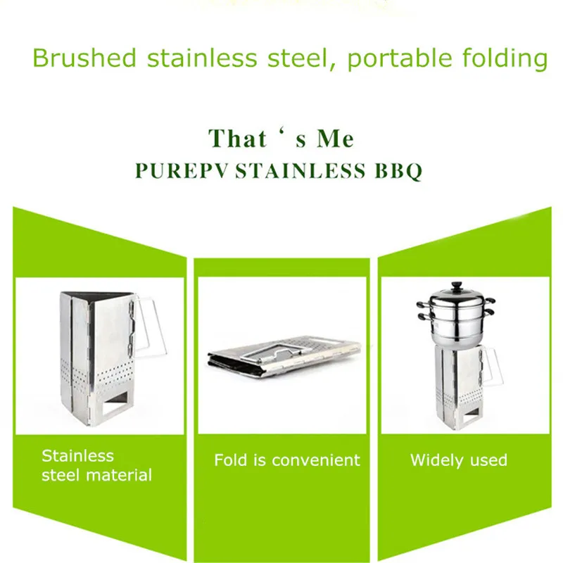 POINT BREAK Stainless steel folding point carbon furnace stove barbecue portable barrels for | Игрушки и хобби