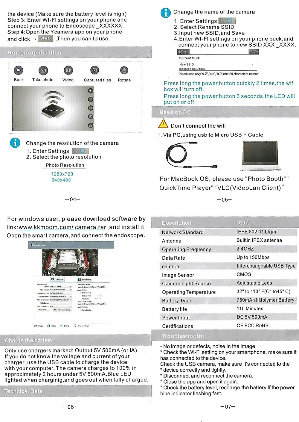 720P Wifi эндоскоп жесткий кабель 8 мм эндоскоп камера Водонепроницаемый Android IOS смартфон эндоскоп беспроводной мини камера труба